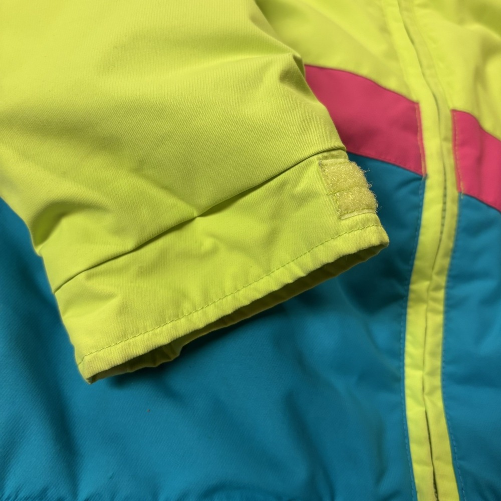 Burton Dryride Snowboard Jacket Youth Girls Size XL 18 Neon Yellow Blue Pink - Picture 3 of 16
